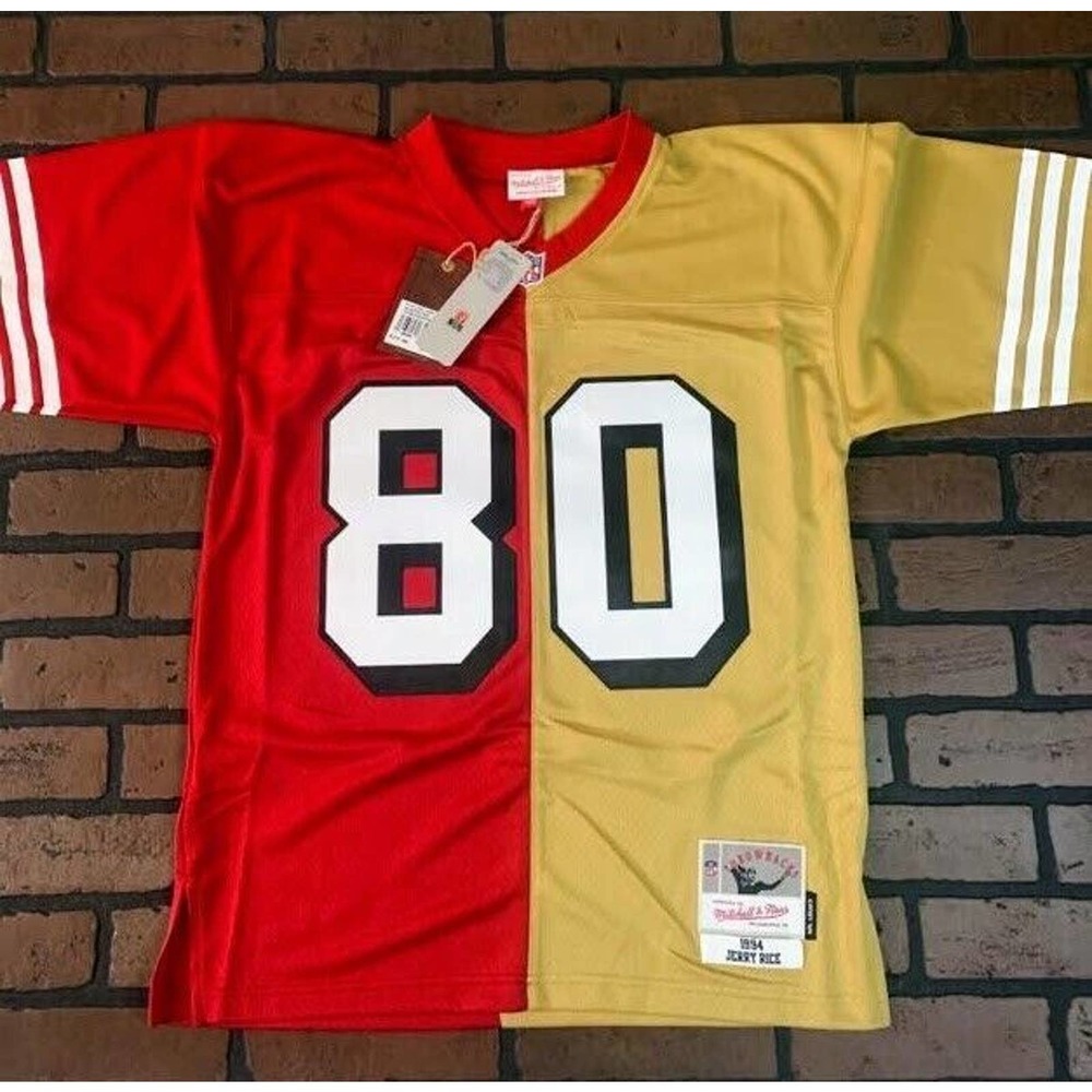 JERRY RICE 1994 Mitchell &‎ Ness Split Legacy Football Jersey ~Never Worn~